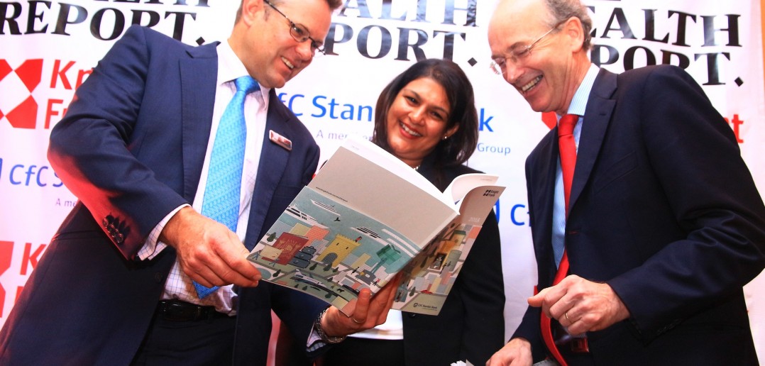 Right: Peter Welborn, Chairman, Knight Frank Africa Middle: Anjali Harkoo, Head of Wealth and Investment, CfC Stanbic Bank Left: Ben Woodhams, Managing Director, Knight Frank Kenya